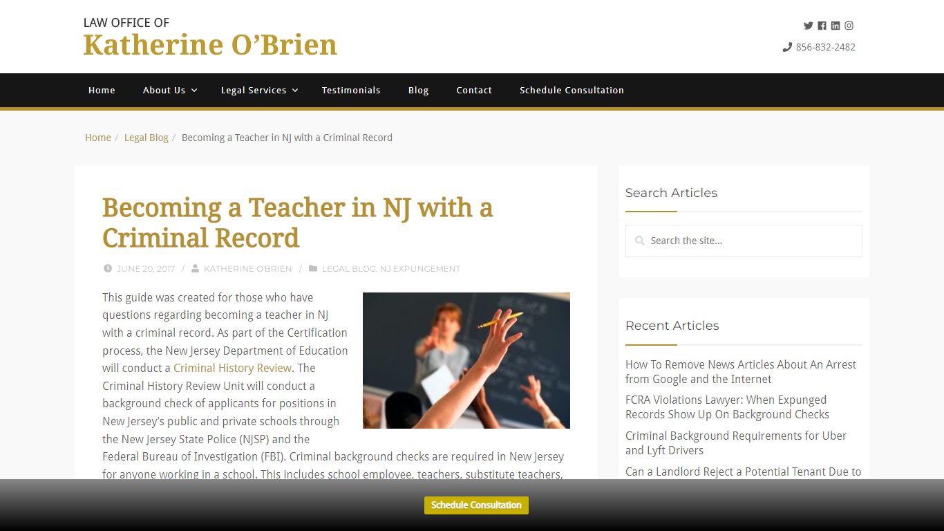 Becoming a Teacher in NJ with a Criminal Record